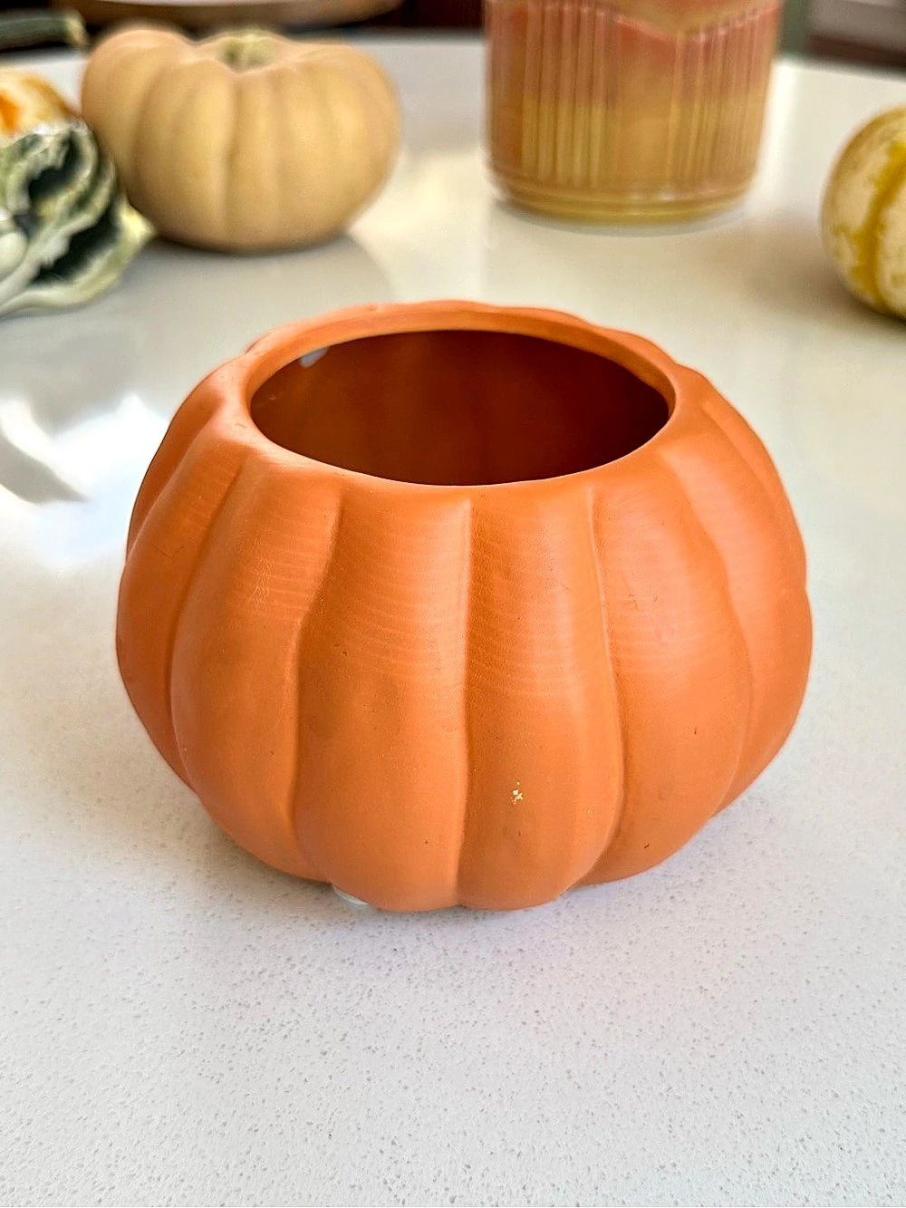 Hills Imports, Inc. Pumpkin Fall Halloween Vase Bowl Decor in Orange